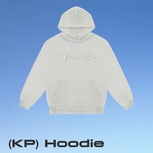 Katy Perry Cream Hoodie with Embroidered Logo
